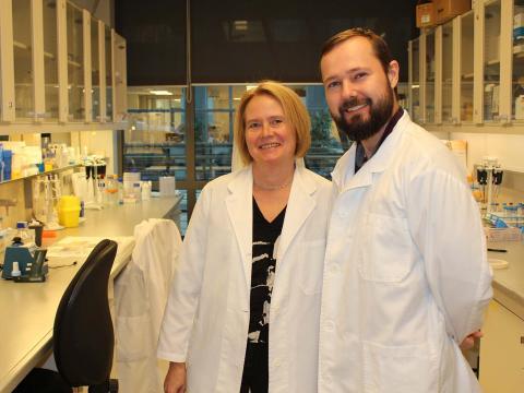 Áki Jarl Láruson, stofnerfðafræðingur hjá Hafró og Katrín Halldórsdóttir, verkefnisstjóri hjá Lífvísindasetri HÍ